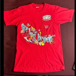 Vintage 1990 Red Ron Jon Surf Shop spring Break T-Shirt - Unisex